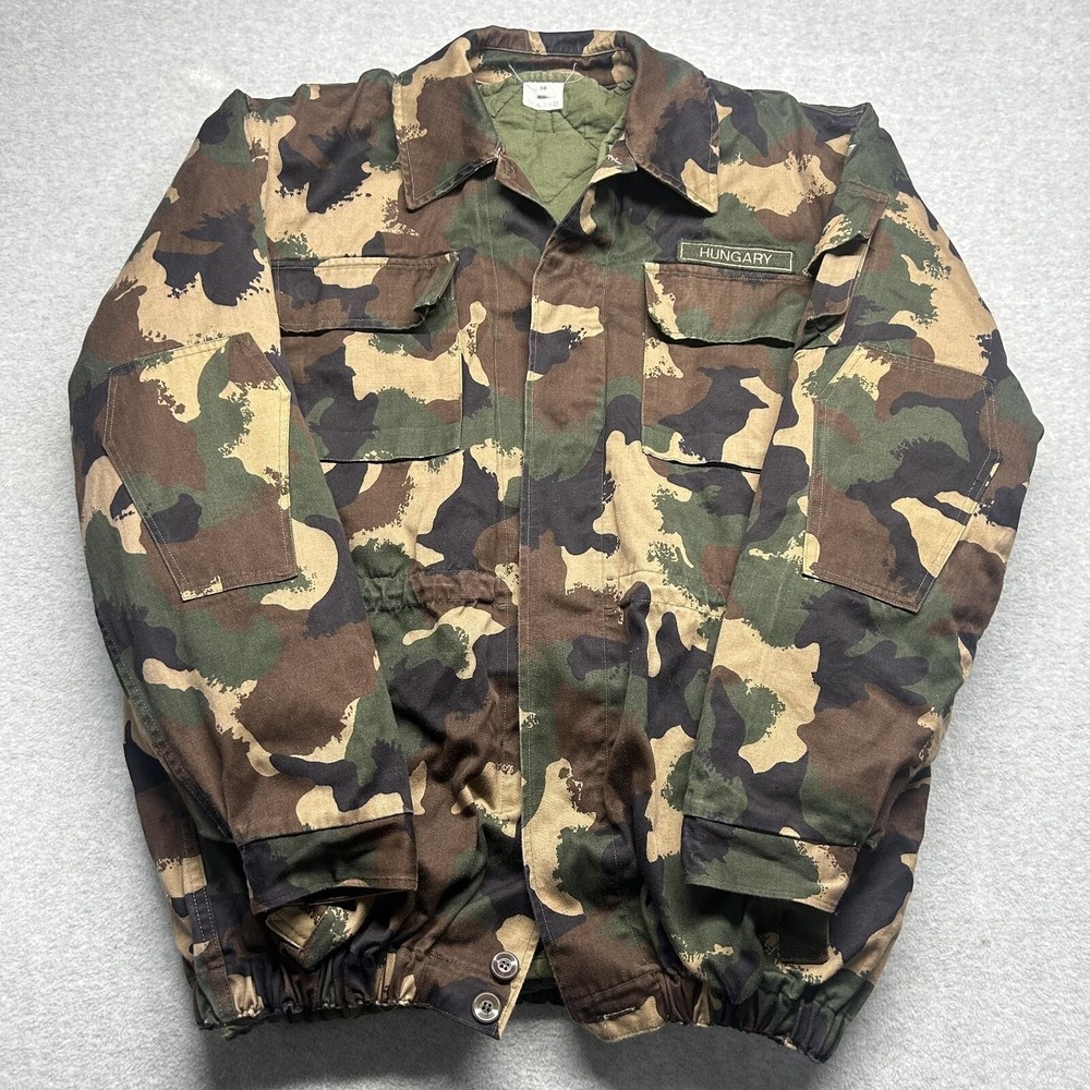 Vintage Hungarian Military Camouflage Field Jacket
